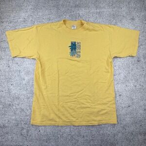Vintage Y2K Sanibel Island Embroidered Single Stich Yellow T-Shirt Adult XL